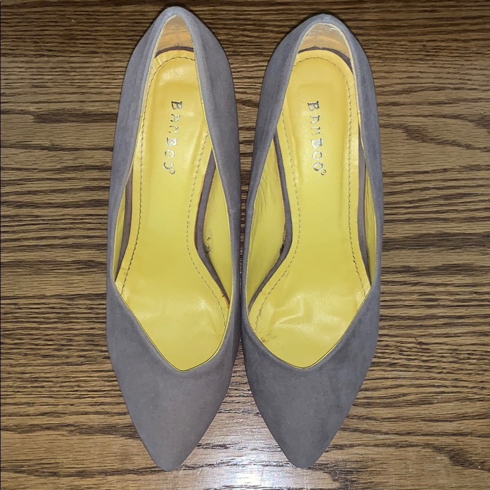 Grey/brown heels